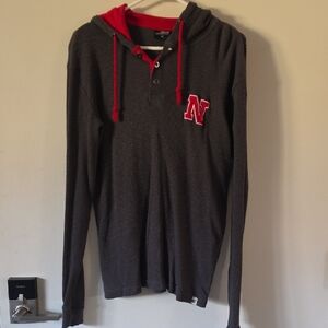 Colosseum Men's Charcoal Hoodie with Red Accents